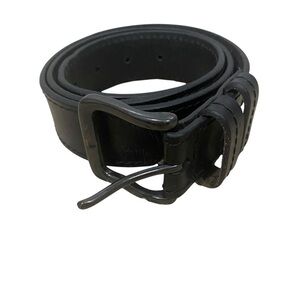 Wrangler Black Leather Belt Sz 34